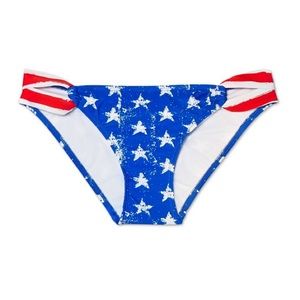 American Flag Print Hipster Bikini Bottoms